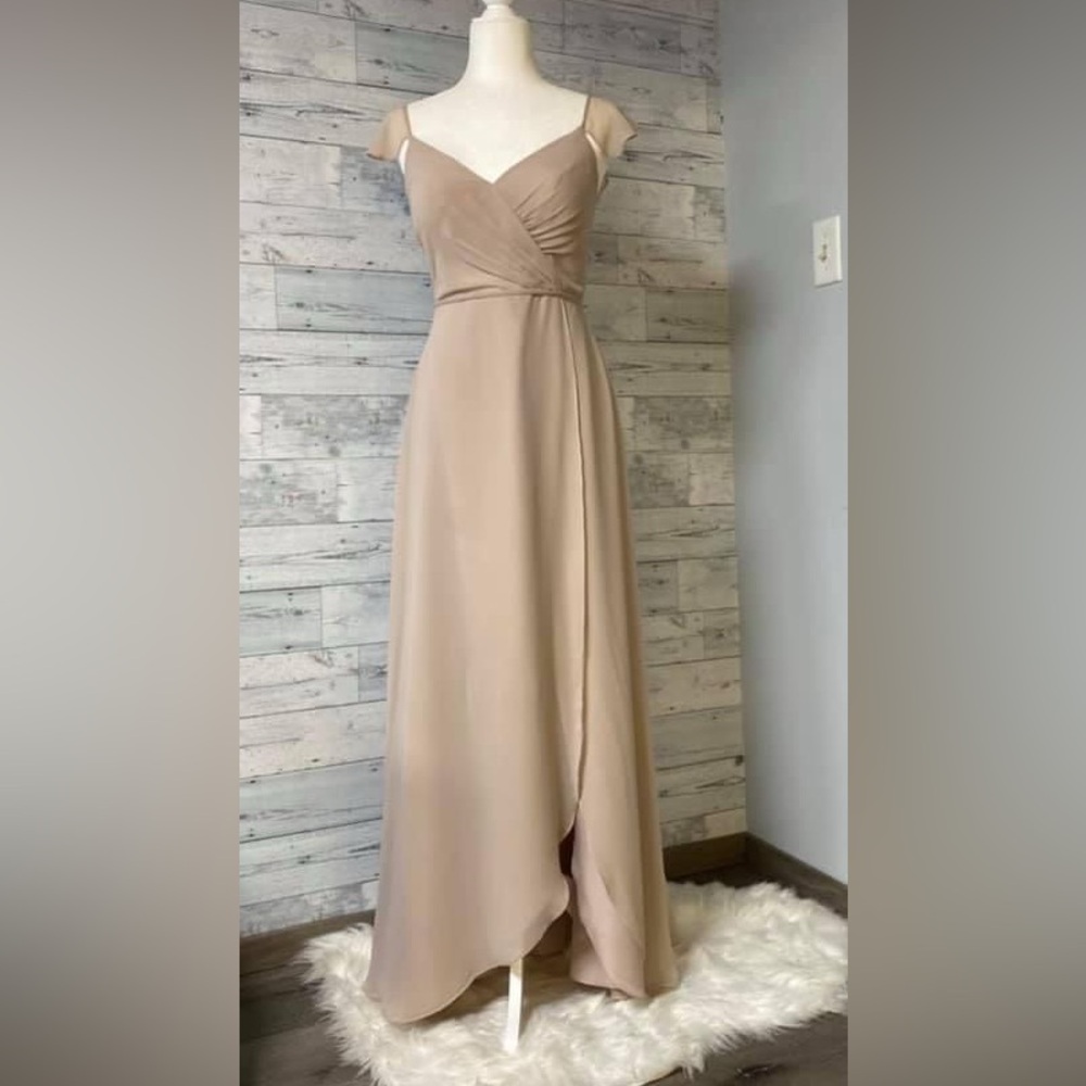 David's Bridal Blush Maxi Dress